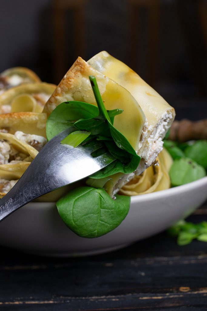 Mushroom Lasagna Roll-ups Italian