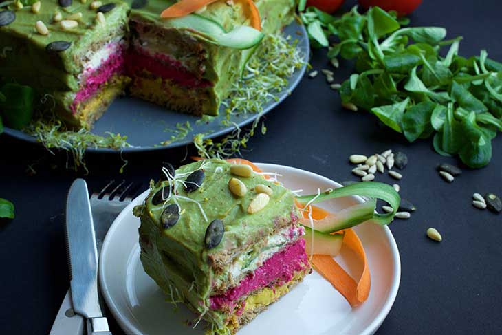 SMÖRGÅSTÅRTA Vegan Sandwich Cake Swedish cuisine