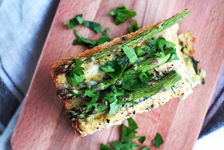 Vegan Crustless Asparagus Quiche french cuisine